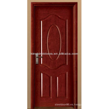 Precio comercial sólida puerta de madera/pintura puerta madera MJ-201 para sala de diseño de entrada